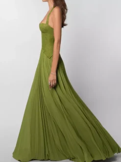 Robe de soirée robe de bal décolleté en c艙ur dentelle avec traîne plissée robe de cérémonie