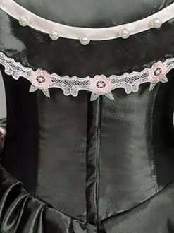 Robe De Soirée Vert Foncé Rétro Costumes Femmes Dentelle Polyester Tunique Robe Chapeaux Marie Antoinette Déguisement Vintage Fête Robe De Bal
