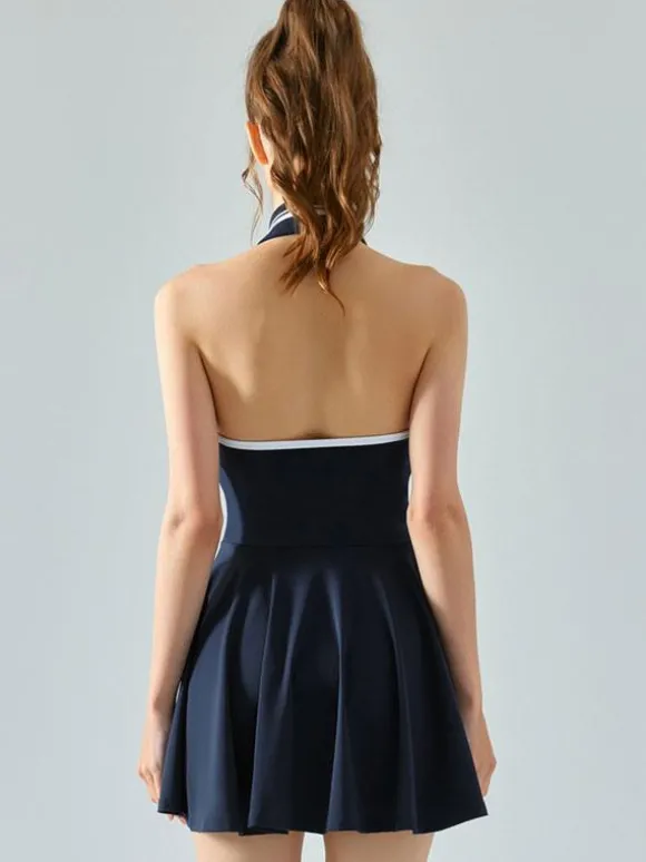 Robe de tennis sans manches Color Block Activewear pour femme