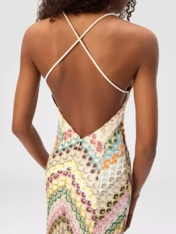 Robe de vacances maxi dos nu sans manches à bretelles robe d'été bleue décontractée