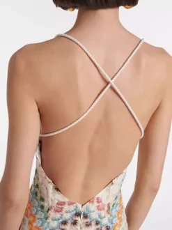 Robe de vacances maxi dos nu sans manches à bretelles robe d'été bleue décontractée