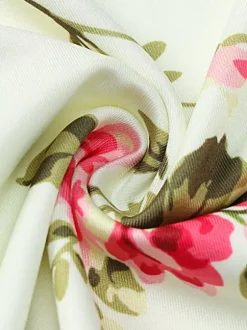 Robe de vacances maxi sans manches à imprimé floral bretelles col chic couleur abricot
