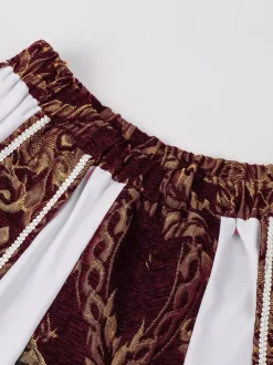 Robe de velours royale et noble de style Renaissance idéale pour un GN médiéval ou un cosplay d'Halloween.