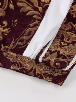Robe de velours royale et noble de style Renaissance idéale pour un GN médiéval ou un cosplay d'Halloween.