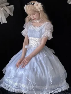 Robe douce lolita robe à manches courtes en polyester