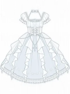 Robe douce lolita robe à manches courtes en polyester