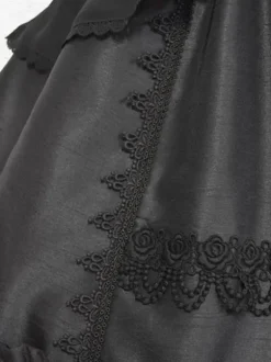 Robe Gothic Lolita en polyester sans manches robe Lolita classique noire