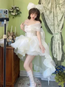Robe Hime Lolita en polyester sans manches robe de soirée Sweet Lolita Tea Party