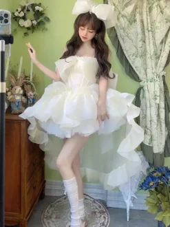 Robe Hime Lolita en polyester sans manches robe de soirée Sweet Lolita Tea Party