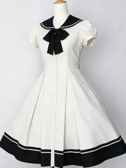 Robe lolita attirante en 100% coton bicolore Déguisements Halloween
