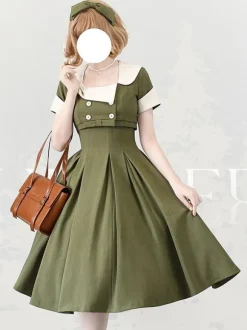 Robe Lolita Classique Polyester Sans Manches Classique