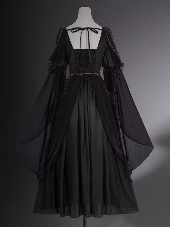 Robe Lolita classique style grec Night Messenger Lolita en mousseline de soie