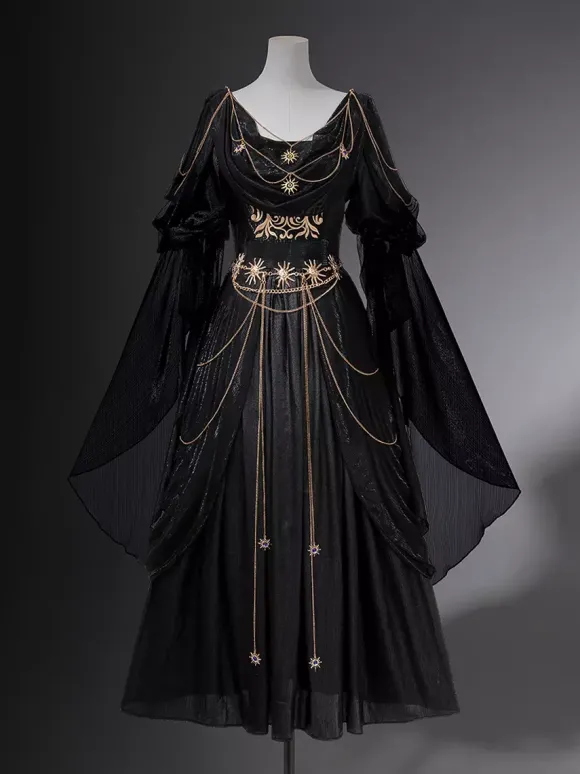 Robe Lolita classique style grec Night Messenger Lolita en mousseline de soie