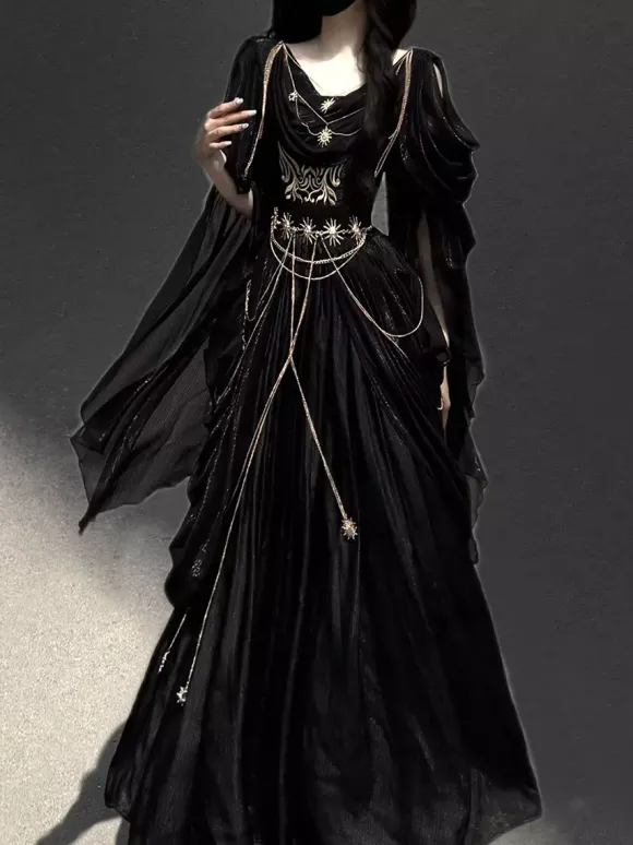 Robe Lolita classique style grec Night Messenger Lolita en mousseline de soie