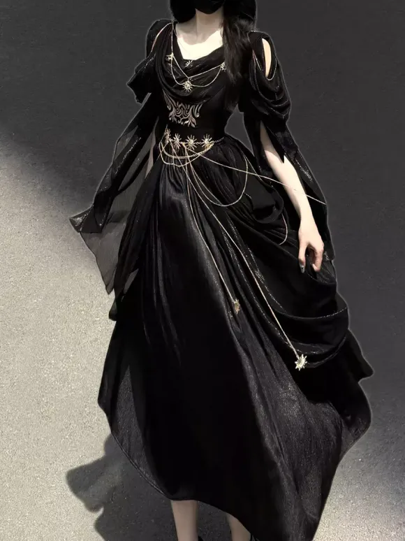 Robe Lolita classique style grec Night Messenger Lolita en mousseline de soie