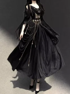 Robe Lolita classique style grec Night Messenger Lolita en mousseline de soie