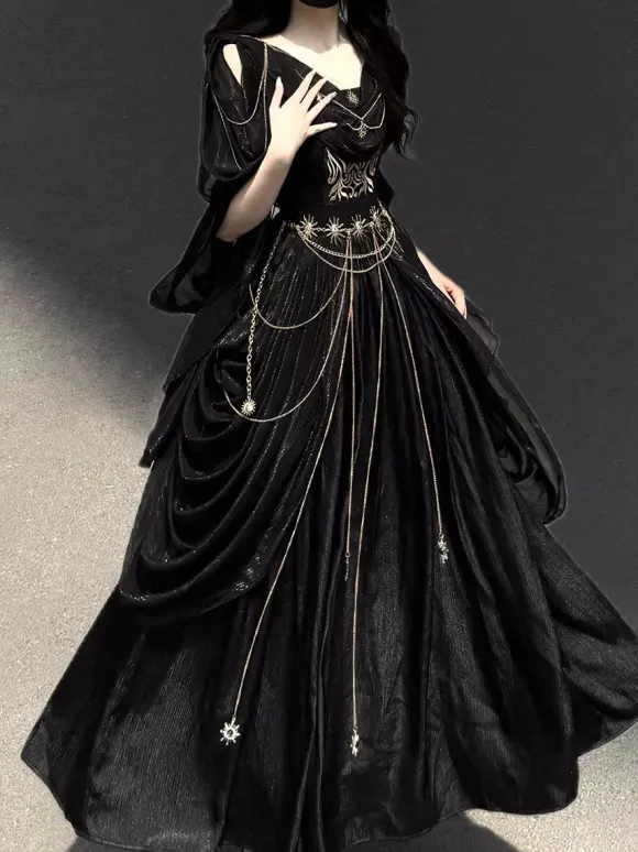 Robe Lolita classique style grec Night Messenger Lolita en mousseline de soie