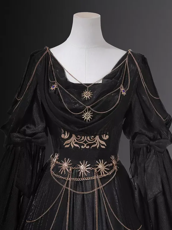 Robe Lolita classique style grec Night Messenger Lolita en mousseline de soie