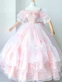 Robe Lolita douce à manches courtes pull de mariée robe Hime Lolita de mariage