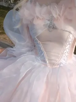 Robe Lolita douce à manches courtes pull de mariée robe Hime Lolita de mariage