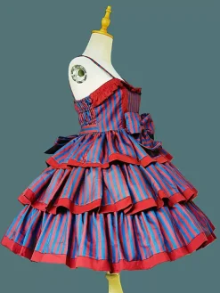 Robe Lolita douce en polyester sans manches avec n艙uds Robe Lolita de conte de fées