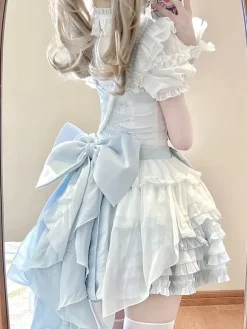 Robe Lolita douce Robe Lolita sans manches en polyester