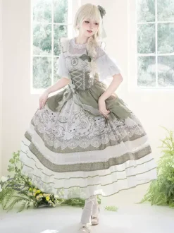 Robe Lolita douce sans manches jupe pull perles costume de fête classique de conte de fées tissu satiné mode Kawaii