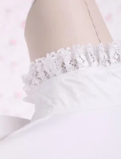 Robe lolita en coton rose avec noeud de col roulé Déguisements Halloween