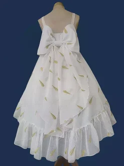 Robe Lolita noire en polyester sans manches à volants JSK