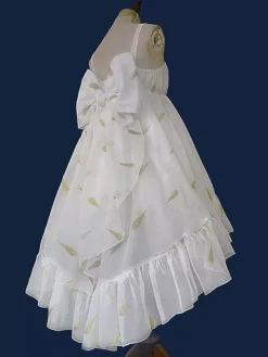 Robe Lolita noire en polyester sans manches à volants JSK