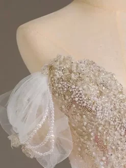Robe Lolita rose féerique broderie de perles robe Lolita longue à plusieurs couches