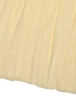 Robe longue blanche crème à col en V et fronces transparentes pour femme style élégant et formel