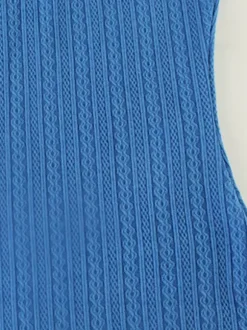 Robe longue bleue à bretelles spaghetti et fente haute pour femme - Robe moulante sexy - Idéale pour les vacances d'été à la plage 2026