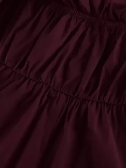 Robe longue bustier 100% coton pour femme tons naturels - Robe d'été sexy à volants et haut tube - Robe longue bohème pour les vacances à la plage 2026