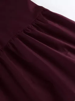 Robe longue bustier 100% coton pour femme tons naturels - Robe d'été sexy à volants et haut tube - Robe longue bohème pour les vacances à la plage 2026