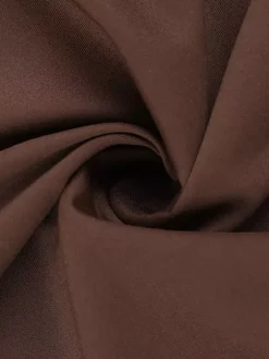 Robe longue dos nu à col V plongeant pour femme - Robe moulante marron à fronces et dos nu - Soirée d'été 2026
