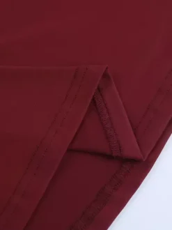 Robe longue dos nu à sequins bordeaux pour femme - Élégante robe sirène moulante froncée - Tenue de bal 2026