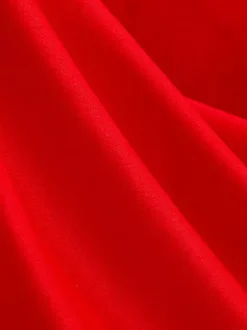 Robe longue dos nu rouge à carreaux vichy style vintage chic