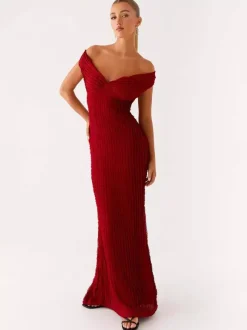 Robe longue moulante à épaules dénudées pour femme - Robe sirène texturée dos nu - Idéale pour une soirée d'été ou un mariage (collection 2026)