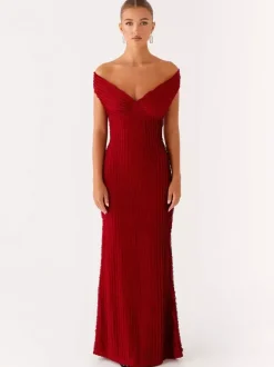 Robe longue moulante à épaules dénudées pour femme - Robe sirène texturée dos nu - Idéale pour une soirée d'été ou un mariage (collection 2026)