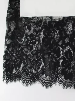 Robe longue patchwork en dentelle pour femme - Robe moulante sexy sans manches à col V - Tenue de soirée estivale 2026