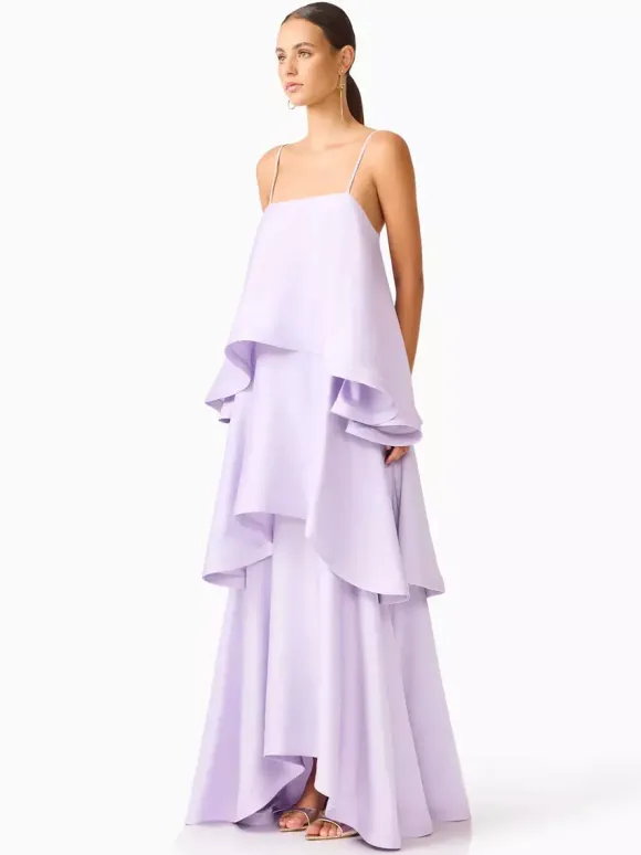 Robe longue sans manches à bretelles décolleté sexy style bohème jaune pour une soirée en amoureux