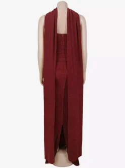 Robe longue tube à paillettes pour femme - Robe moulante dos nu sexy avec foulard - Tenue de soirée d'été 2026