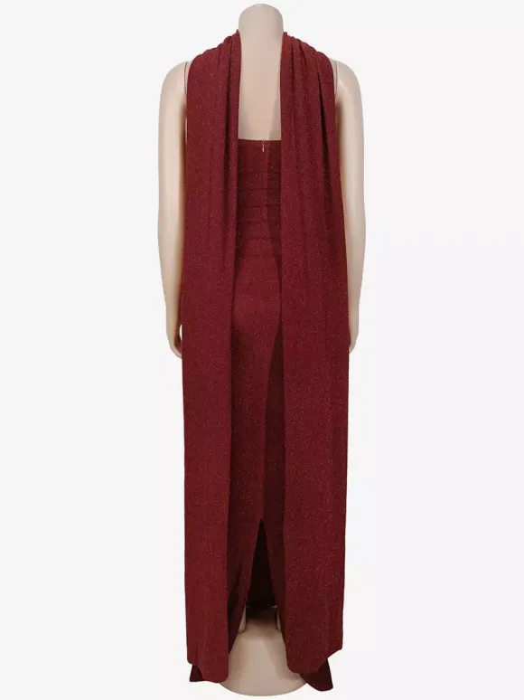 Robe longue tube à paillettes pour femme - Robe moulante dos nu sexy avec foulard - Tenue de soirée d'été 2026