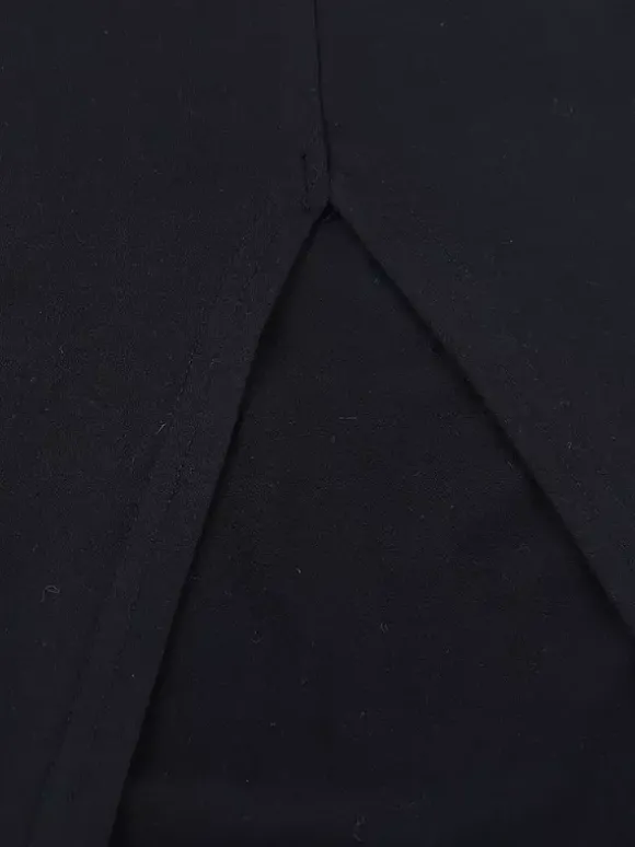 Robe maxi femme à fente haute et manches en résille - Robe moulante noire sexy dos nu - Tenue de soirée gothique 2026