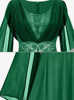 Robe médiévale pour femme robe de bal longue style rétro gothique costume de cosplay Renaissance