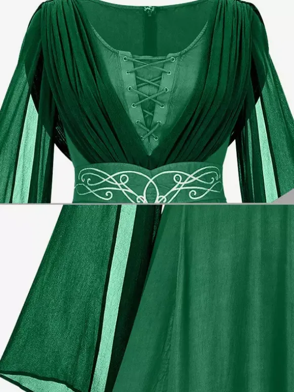 Robe médiévale pour femme robe de bal longue style rétro gothique costume de cosplay Renaissance