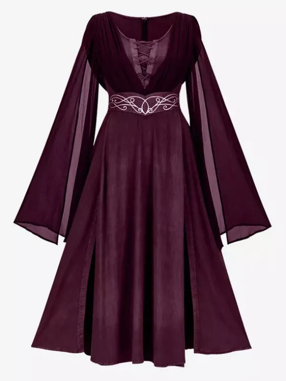 Robe médiévale pour femme robe de bal longue style rétro gothique costume de cosplay Renaissance