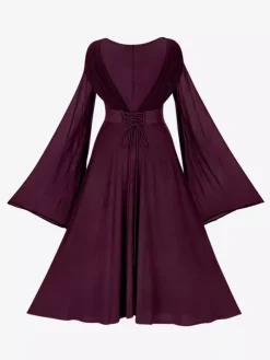 Robe médiévale pour femme robe de bal longue style rétro gothique costume de cosplay Renaissance