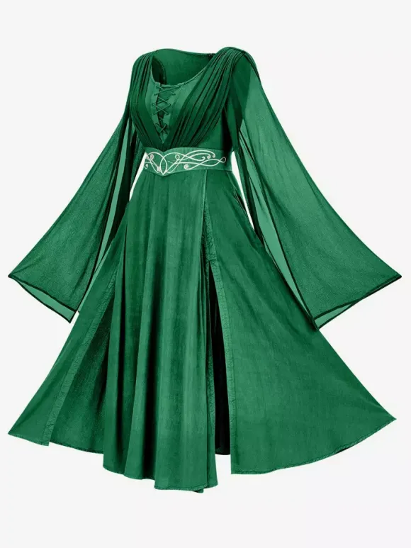 Robe médiévale pour femme robe de bal longue style rétro gothique costume de cosplay Renaissance